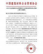 中譽鼎力獲2019-2020年度建材企業(yè)管理現代化創(chuàng)新成果獎！